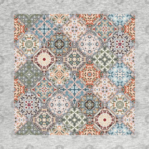 Mosaic tile tribal pattern by IrinaGuArt